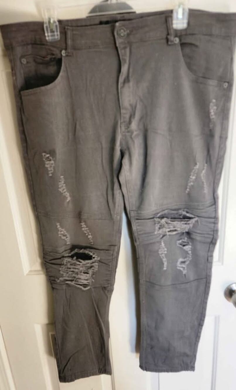 Men's Distressed  Slim Fit Stretch Denim Jeans Spark 40x32.